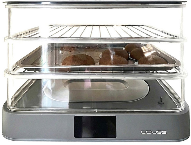COUSS 가정용 제빵 발효기 깔끔한 투명 홈베이킹 요거트 메이커, 투명발효기