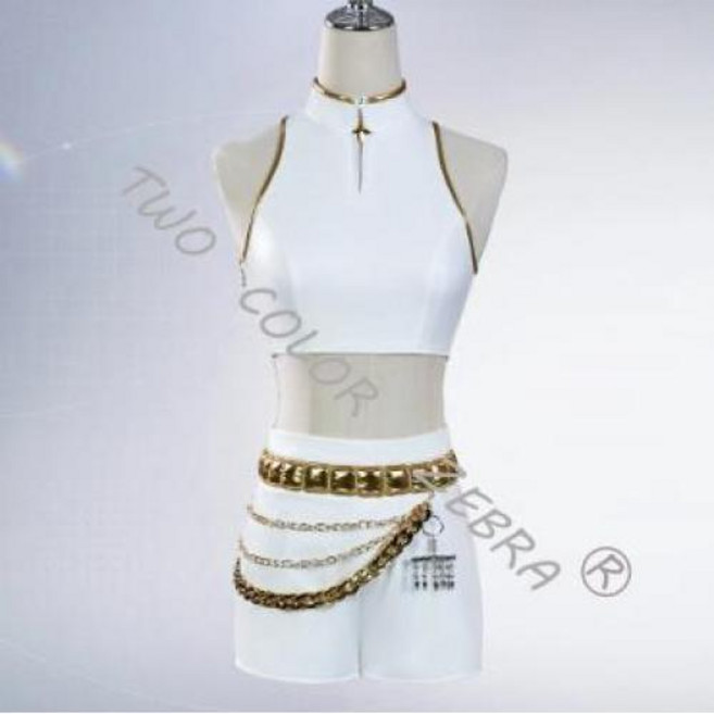 케이팝K-POP데몬헌터스코스프레 Rumi Mira Zoey Dämon Huntrix Perücke Anzug Schwarz Weiß Cos Superstar disfraz muje