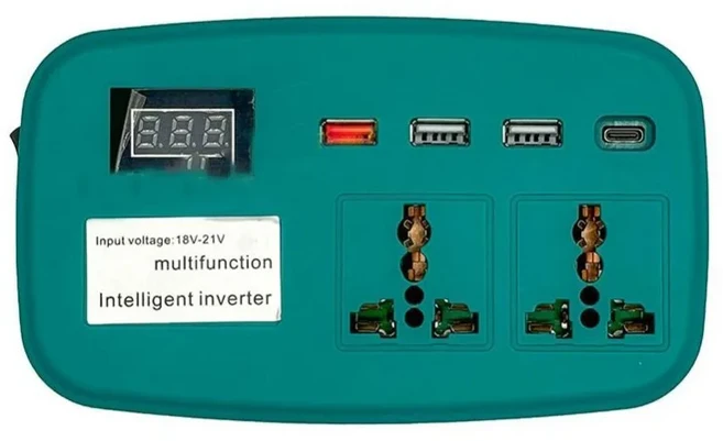 4개의 USB 포트를 갖춘 소형 리튬 배터리 인버터 고전력 배터리 인버터 스마트 다기능 인버터 어댑터, 01 금, 1개