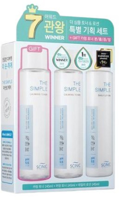 싸이닉 더 심플 스킨케어 2종 (토너145mlx2+로션145ml), 싸이닉 더 심플 스킨케어 2종 (토너145mlx2+로션