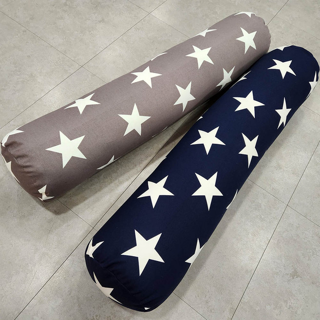 쭈앙 (커버) 심플 스타 사탕베게 커버 바디필로우 안고자는베개 다리쿠션, 네이비