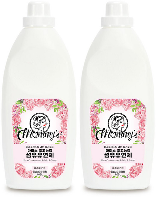 마미스 초고농축 섬유유연제 플러피키튼향, 1.05L, 2개