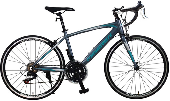 BIKEONE MG12 21速 24吋鋁合金彎把公路車小鐵人彎把跑車青少年入門專屬公路車小鐵人推薦款, 深灰, 1個