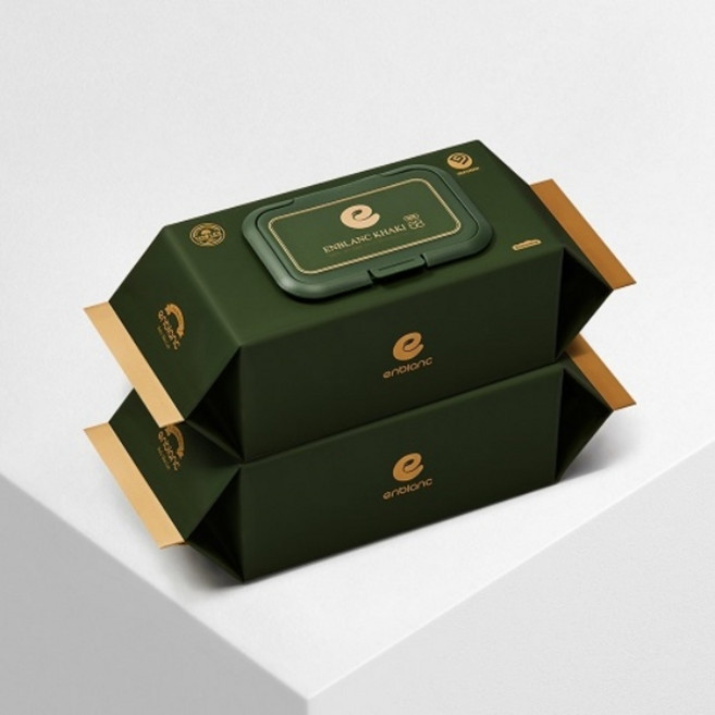 앙블랑 카키 아기물티슈 캡형, 82g, 68매, 20개