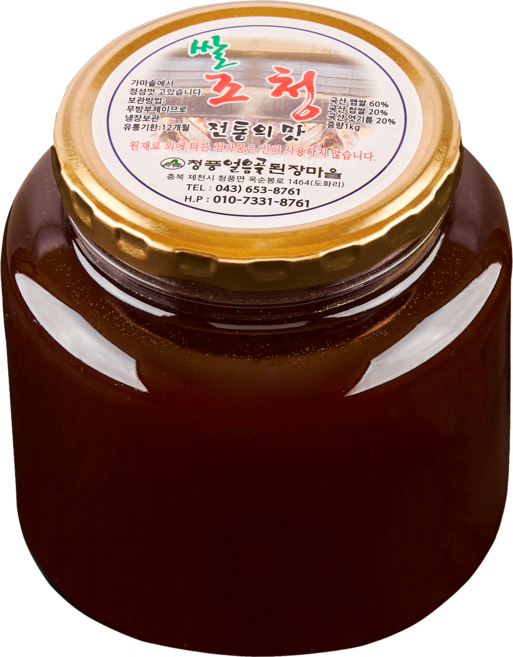 100% 국내산 옛날 가마솥 쌀조청 약도라지조청 칡조청 청풍얼음골된장마을, 1개, 1kg