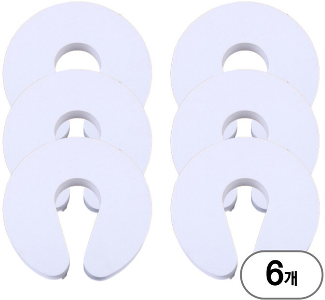 아트위브 문 닫힘 방지 심플 도어쿠션 도어스토퍼 손끼임 스펀지, 6개, 화이트