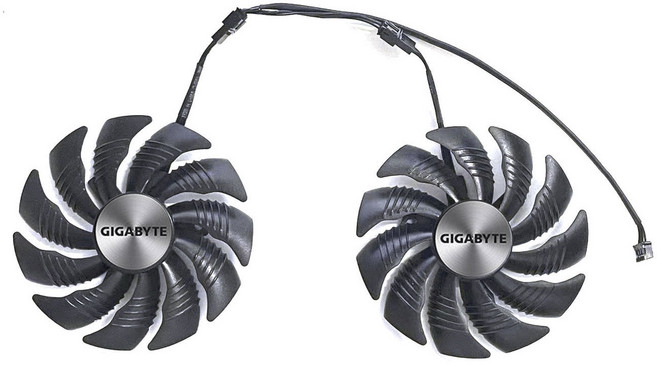 호환 기가바이트 지포스 RTX 3060 Ti WINDFORCE OC 8G 그래픽 카드 냉각GPU 선풍기 4 핀 85mm T129215SU 30, 한개옵션1, 02 2 FAN