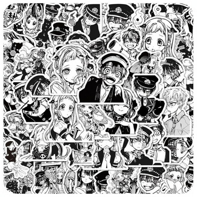 애니메이션 만화 흑백 스티커 만화책 잡지 포스터 대용량, 1개, 지박소년 하나코군