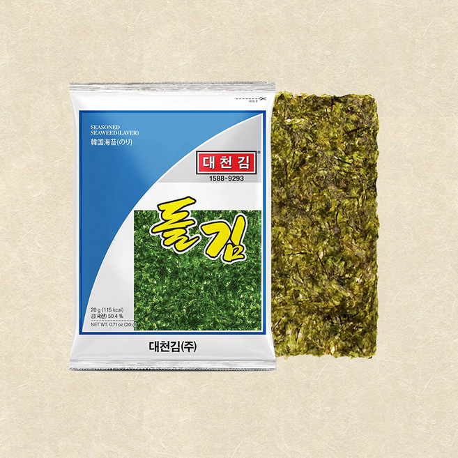 전대표 대천김 조미구이 돌김 전장김 / 산지직송, 10개