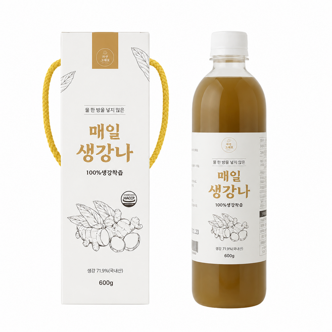 [물 한방울 넣지않은] 국내산 100% 매일생강나 생강청, 1개, 1개입, 600g