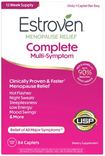 [정품 미국 직배송] 에스트로벤 갱년기 여성용 메노포즈 개선 84정 Estroven Menopause *사은품 증정*, 챱스틱(랜덤) 1개, 84정, 2개 - 쿠팡