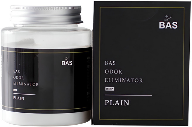 BAS 차량용 생활 탈취제 미니 플러스 플레인 무향, 160g, 1개