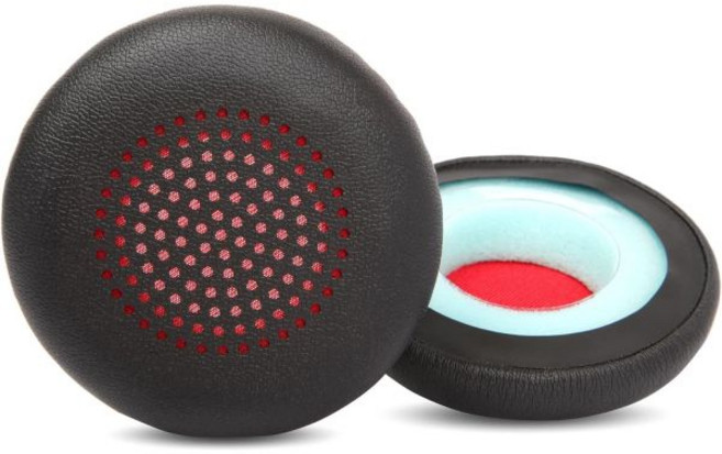 TaiZiChangQin Voyager Focus UC 업그레이드 이어패드 교체 폴리 UCVoyager 2 USBA 헤드폰 단백질 가죽, Black, 1개