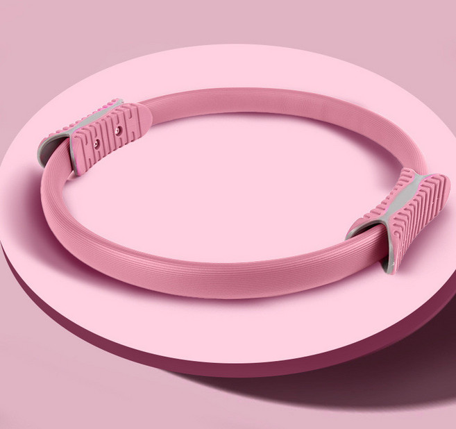 健身環 皮拉提斯 普拉提圈 瑜珈環 瑜珈圈 抗阻圈 阻力環 健身圈 普拉提斯圈 皮拉提斯環 魔力圈, 1個, 【升級款】普拉提圈/粉色
