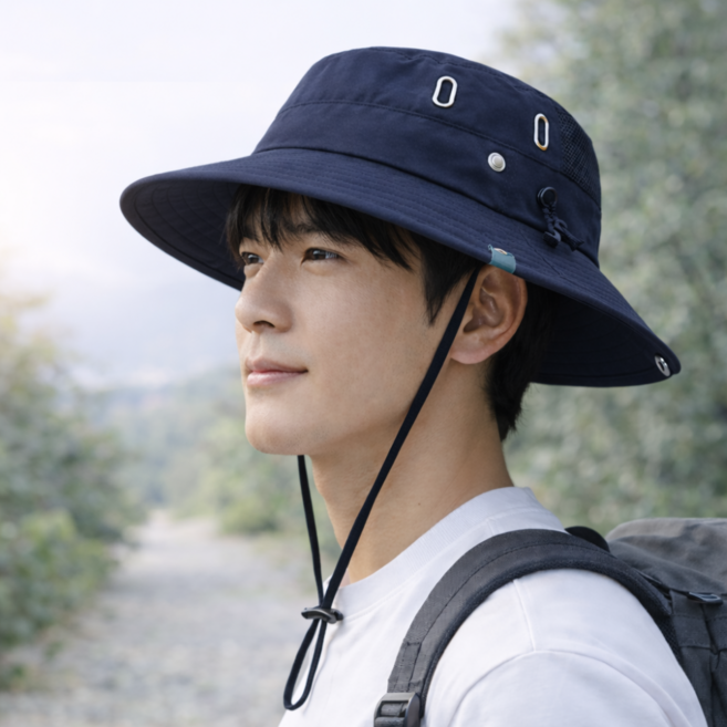 모어픽 가볍고 시원한 등산 낚시 모자, 네이비