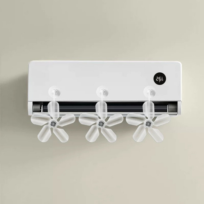 유유라키 무동력 에어컨 바람 분산팬 3종세트, 3개, 투명