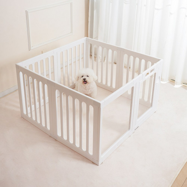펫인 반려견 울타리 펜스세트 실내용 조립식 울타리, 1개, 화이트