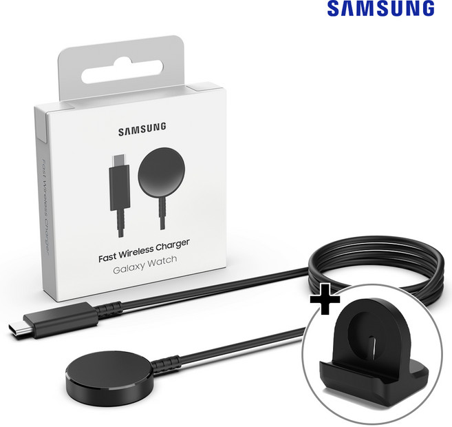 삼성 정품 갤럭시워치5 워치6 워치7 워치8 클래식 고속 충전기 워치4 호환 + 별다섯 실리콘 거치대, 블랙 OL300+실리콘거치대, 1개