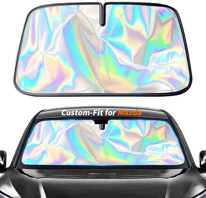 Custom-Fit for Mazda Windshield Sun Shade Car Sunshade Cover UV Block Car Front Window with Folda, for Mazda MX-5