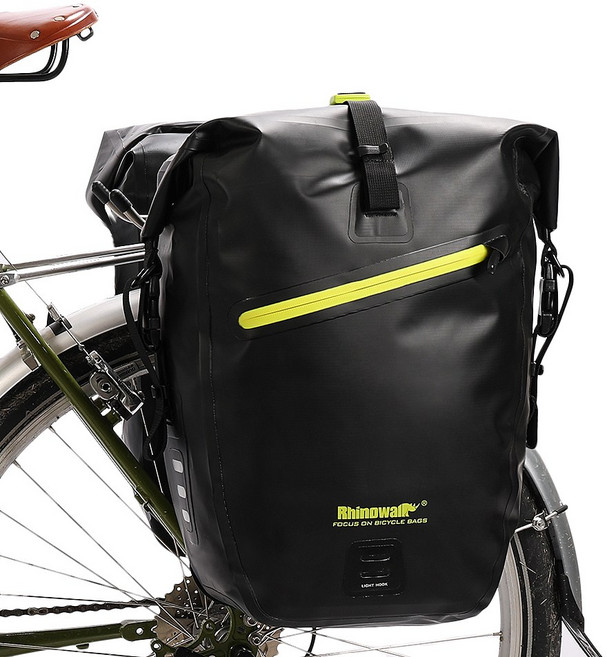 라이노워크 RK19662 자전거 짐받이 가방 27L 투어백 방수 패니어백, 블랙, 1개