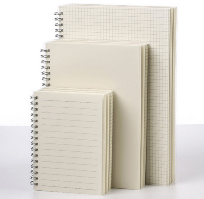 B5 A5 스프링노트 연습장 무선 줄 노트 공책 80매 5개세트, A5사이즈, 무지노트 5세트