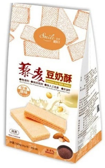 Smile99 藜麥豆奶酥 堅果原味, 160g, 1個