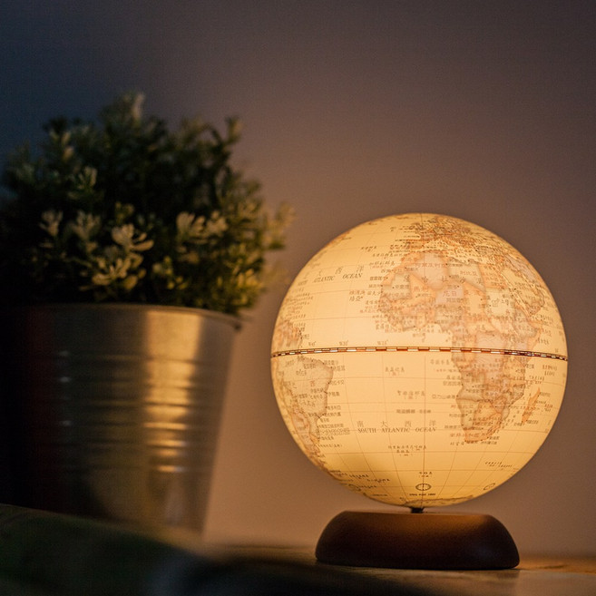 地球儀 清晰標示各國城市與地標 居家品味擺飾, 復古色