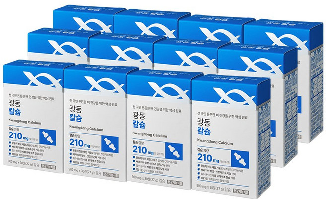 광동 칼슘, 12개, 30정