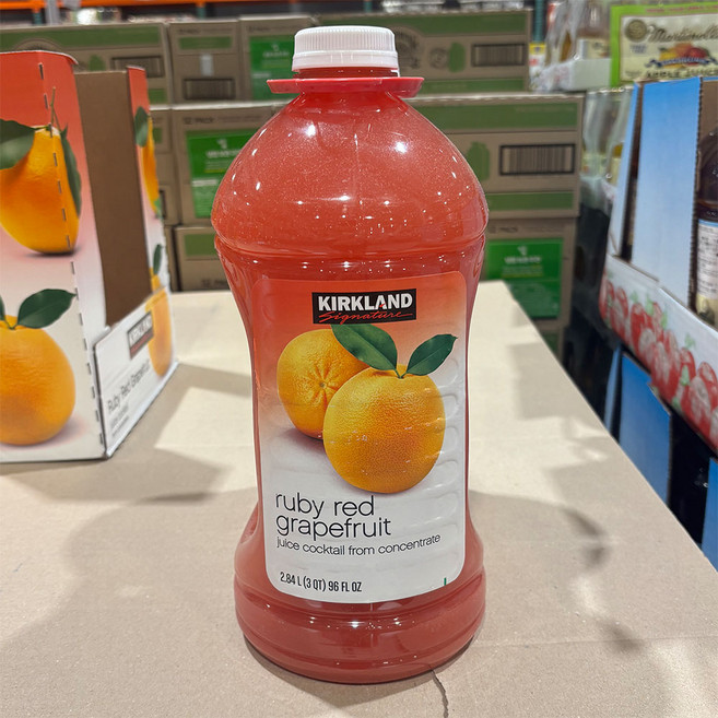 커클랜드 시그니춰 유기농 홍자몽주스 2.84L x 2개 자몽 착즙액 원액 100% 코스트코