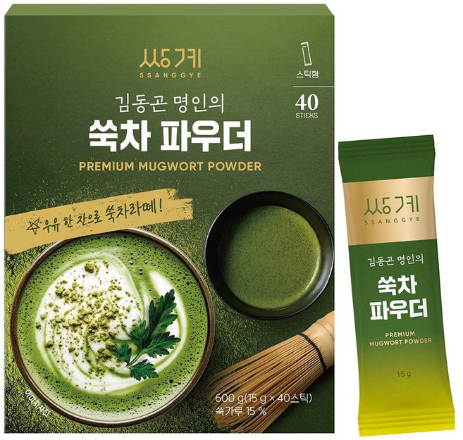 쌍계 김동곤 명인의 쑥차파우더, 1박스, 40개입, 15g