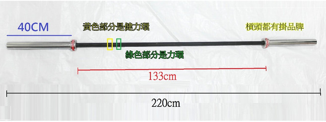 LIFE 台灣製造 奧林匹克槓鈴 大孔長槓 可摔長槓 舉重槓 深蹲槓 訓練槓, 1個, 高端-輪軸槓鈴