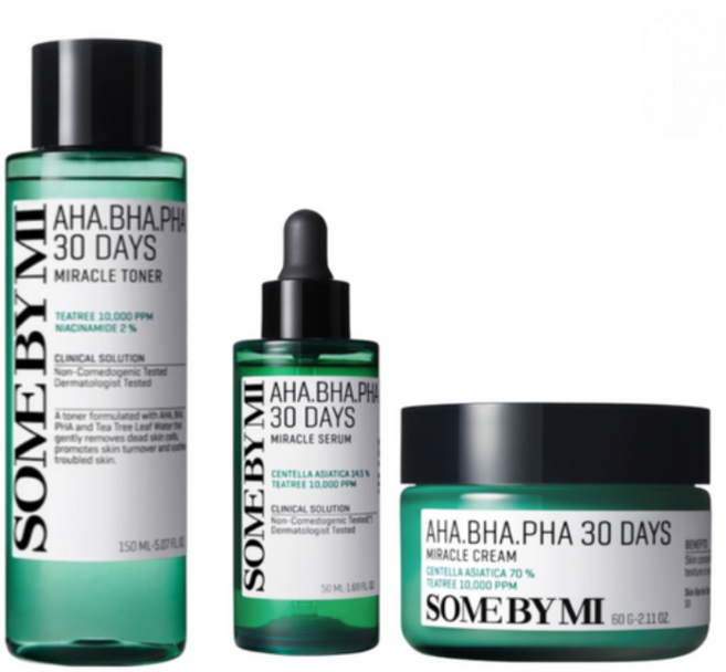 SOME BY MI 썸바이미 아하 바하 파하 30데이즈 미라클 3종 세트 토너 세럼 크림, 2세트