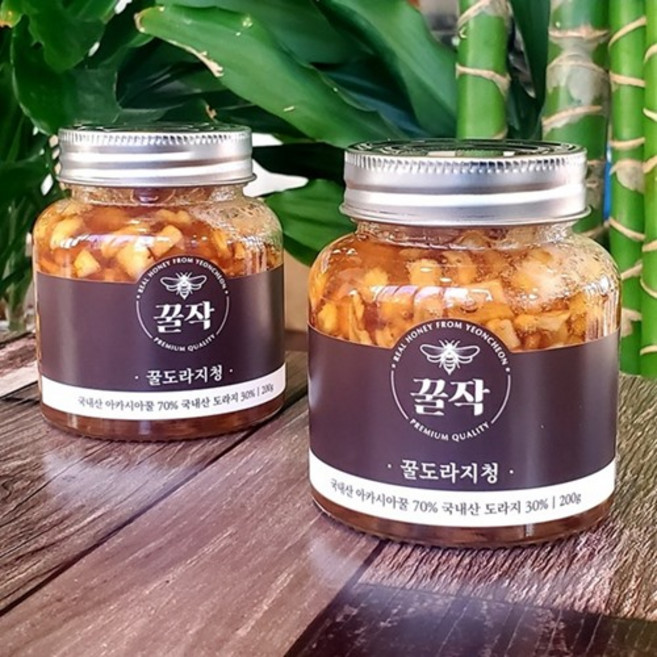 도라지청 천연벌꿀 꿀도라지청, 200g, 1개