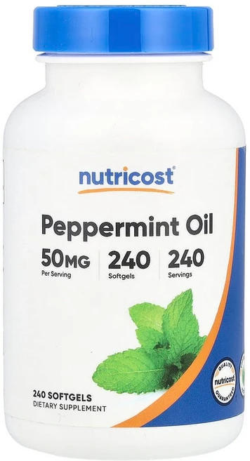 Nutricost 페퍼민트 오일 50mg 소프트젤 240정 NCS-57283, 1개 - 쿠팡