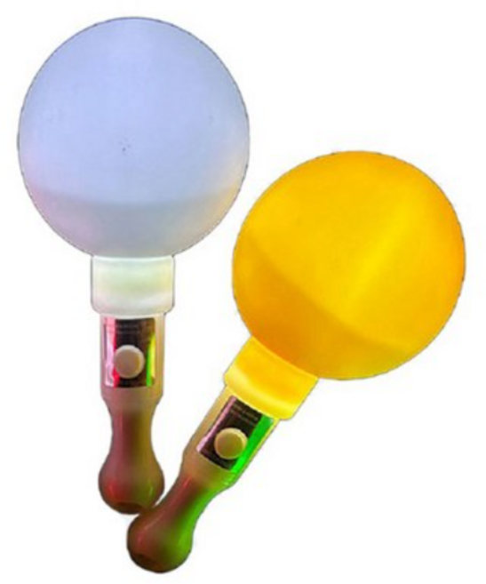 쿠파고 LED 깜빡이는 원형 야광봉, 랜덤발송, 2개