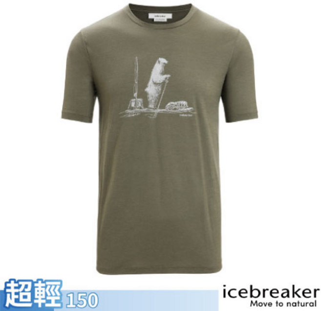 Icebreaker 男 美麗諾羊毛圓領短袖上衣 Tech Lite II T恤