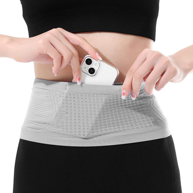 라이프그래피 착붙는 스포츠 런닝밴드 플립벨트, 그레이, 1개