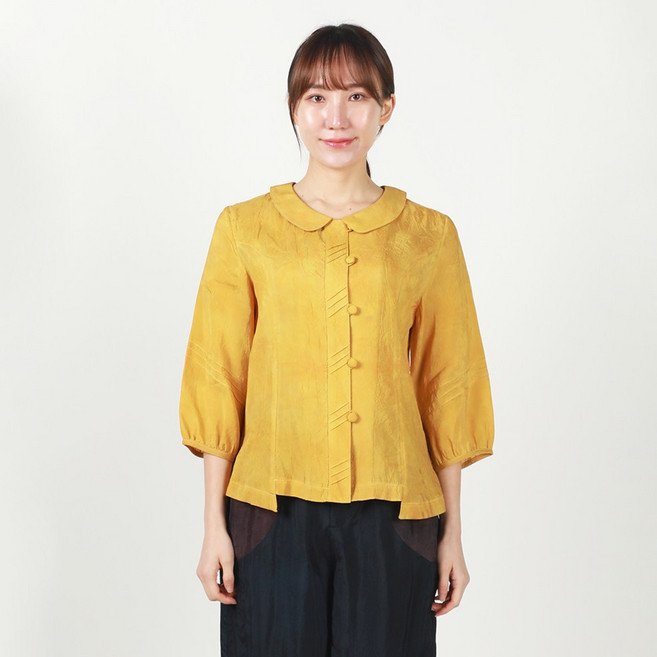 리예 인견 다솔 둥근깃 저고리 여자 여름 개량 생활한복