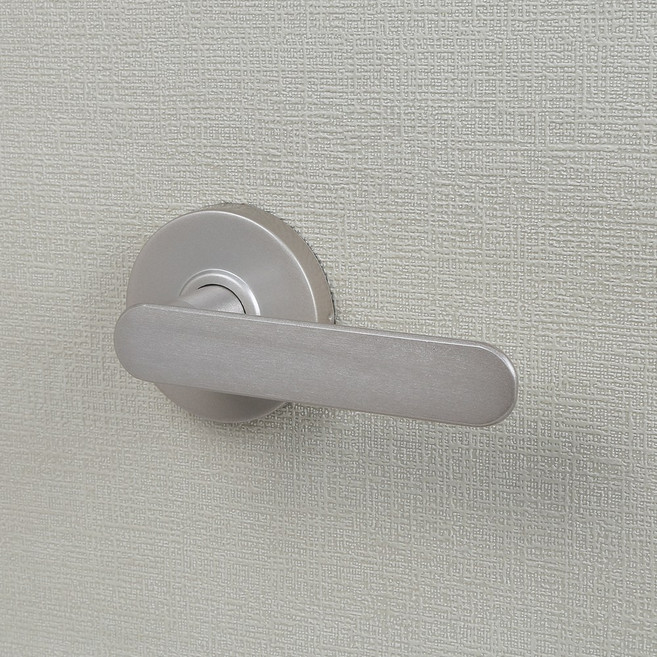 엔젤금속 바보금속 BBL 951 그레이 버튼형잠금 방문손잡이 화장실 욕실 나무문 ABS도어 도어핸들 문고리, 2개