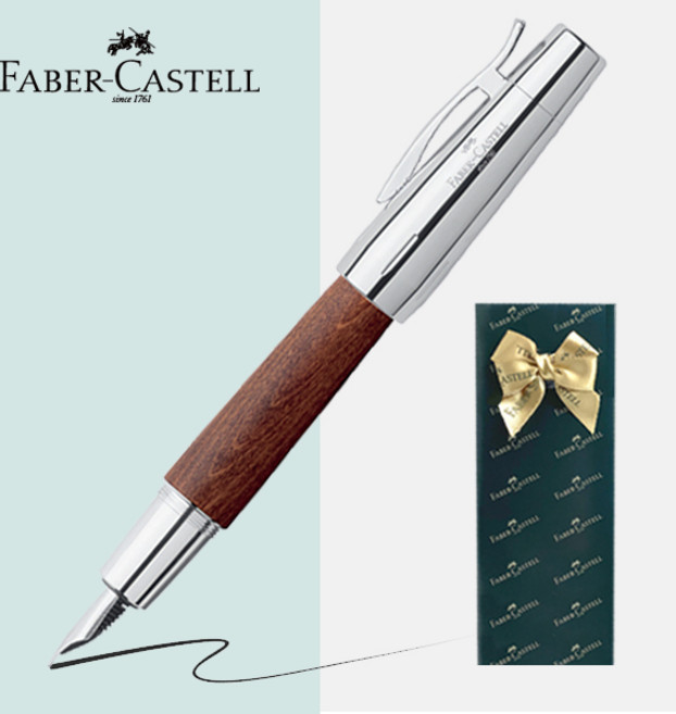 파버카스텔 만년필 이모션 우드소재 [무료선물포장], 브라운, F촉(보통촉)