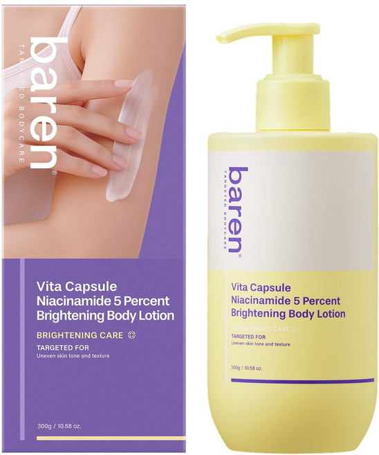 바렌 비타캡슐 나이아신아마이드 5% 브라이트닝 착색크림 미백 바디로션, 1개, 300g