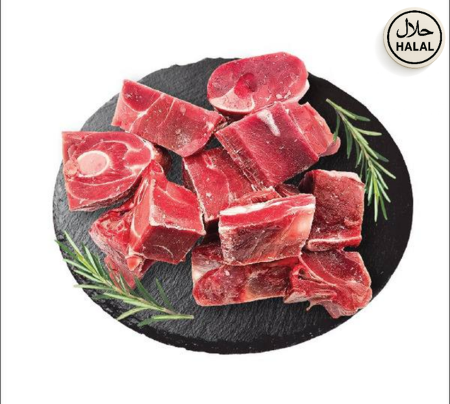 Halal Australian Frozen Goat Stew Cut Rich Flavor Curry Cut Bone In 할랄 호주산 냉동 뼈있음 염소 고기 스튜 컷 커래용 절단, 5개, 1kg