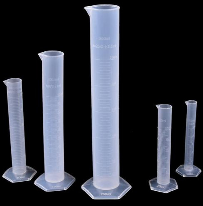 플라스틱 측정 실린더 실험실 테스트 눈금 튜브 도구 저렴한 화학 세트 100ml, 3. 100ml, 1개