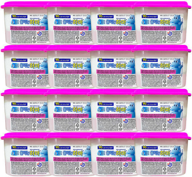 물먹는하마 옷장용 제습제, 16개, 300g