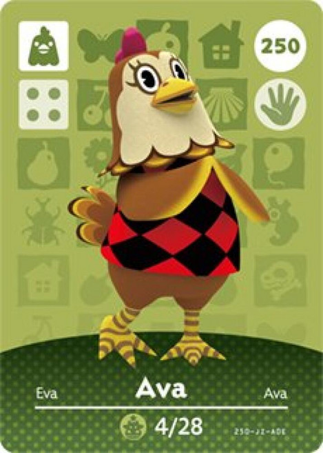 Ava - 닌텐도 Animal Crossing 해피 Home 디자인er Amiibo Card 250_182283, Ava - 닌텐도 Animal Crossing 해피 H