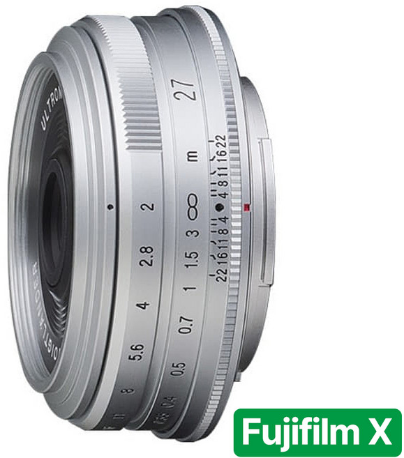 [정품등록시 5만 포인트 3년 보증] 보이그랜더 ULTRON 27mm F2 후지 X 마운트 실버