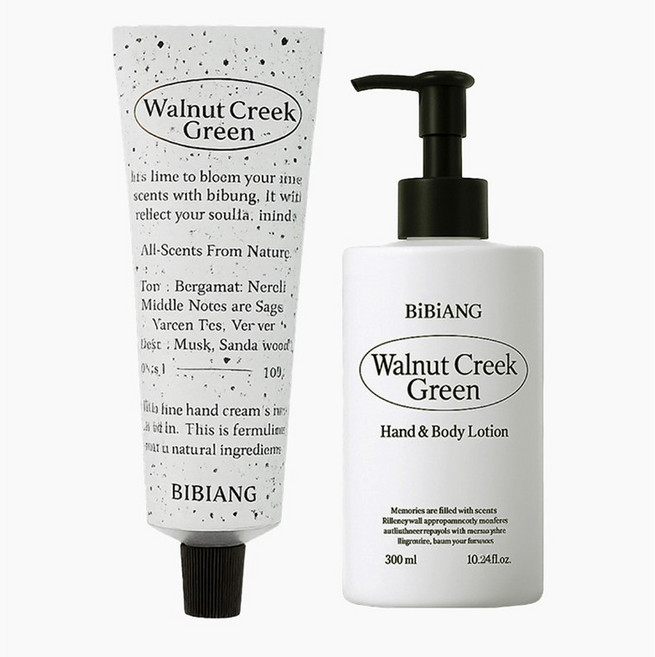 [BiBiANG]월넛크릭그린SET -비비앙 니치 퍼퓸 핸드크림 +비비앙 니치 퍼퓸 바디로션 세트, 1개, 350ml