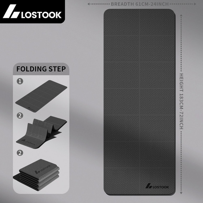 이지몰 논슬립 대형 요가 홈트 매트 층간소음 방지 두꺼운 헬스 매트, 1개, 블랙