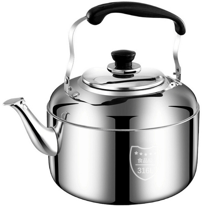 316L食品級不鏽鋼水壺, 銀色, 1個, 10L