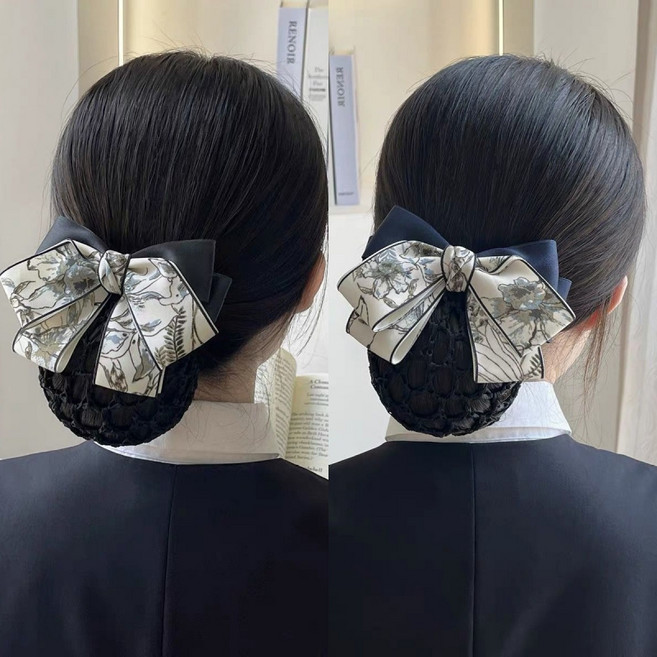 ZMBIRD 2종세트 여성 간호사 승무원 리본 머리망 N5580